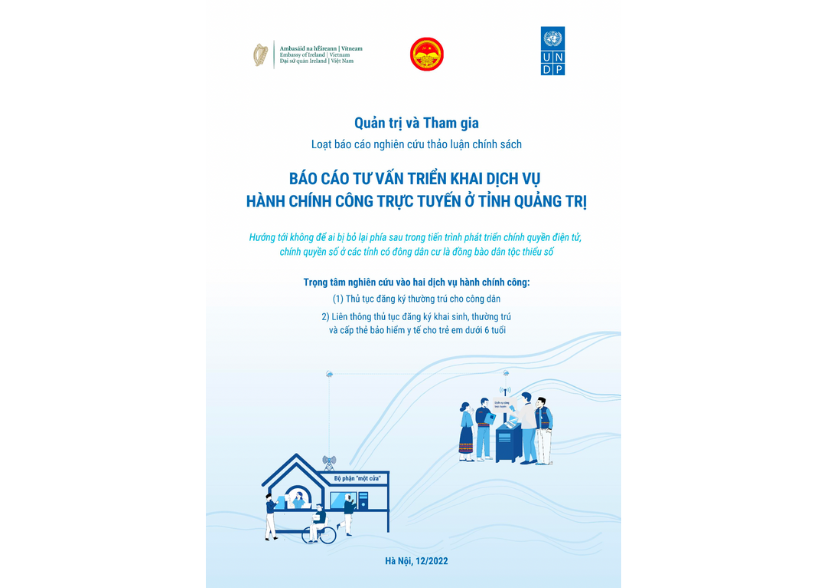 Bìa báo cáo tư vấn triển khai dịch vụ hành chính công trực tuyến ở tỉnh Quảng Trị
